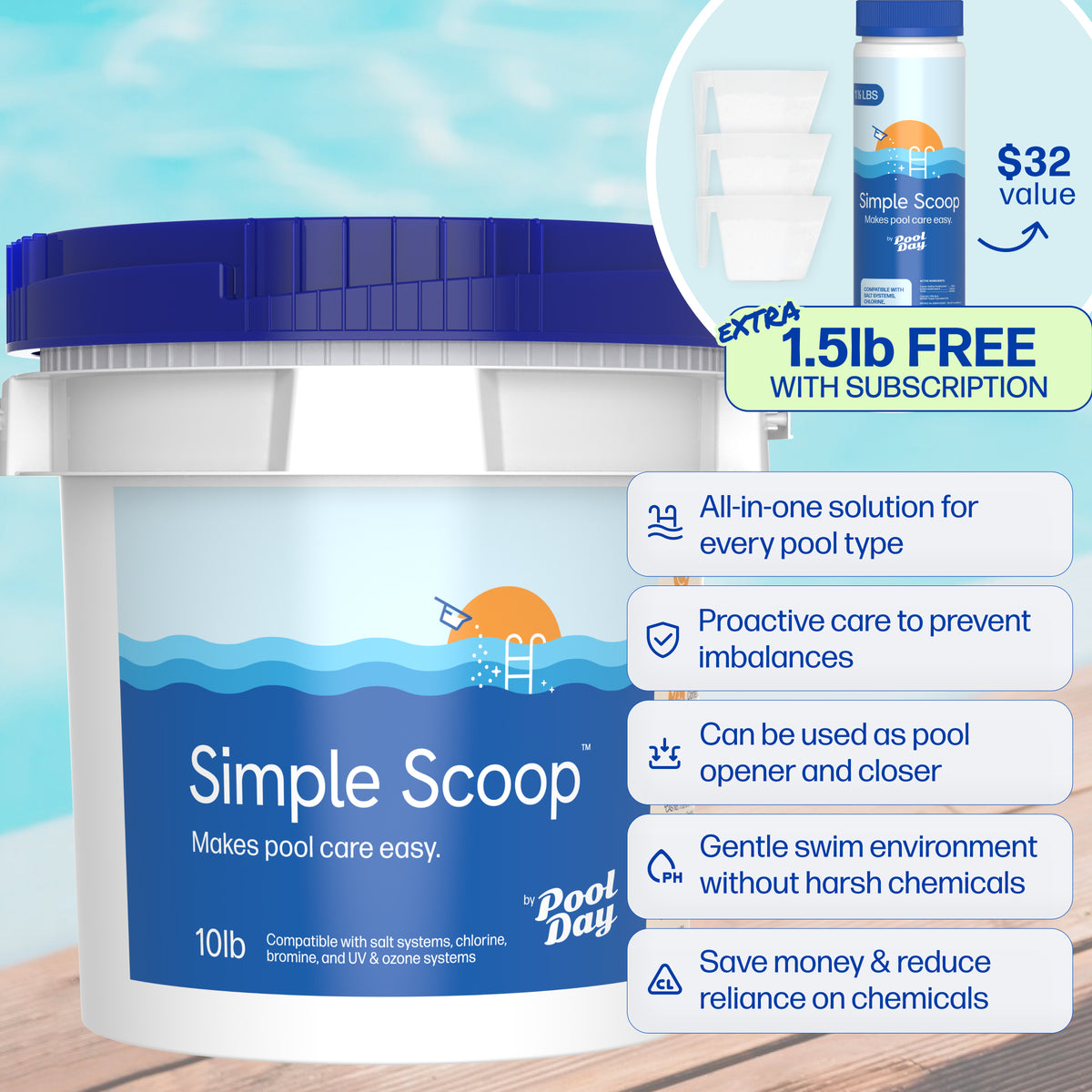 Simple Scoop - All-In-One Pool Care – Pool Day